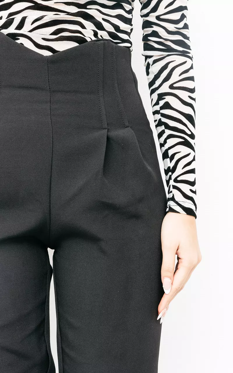 Trousers with hidden zip Black
