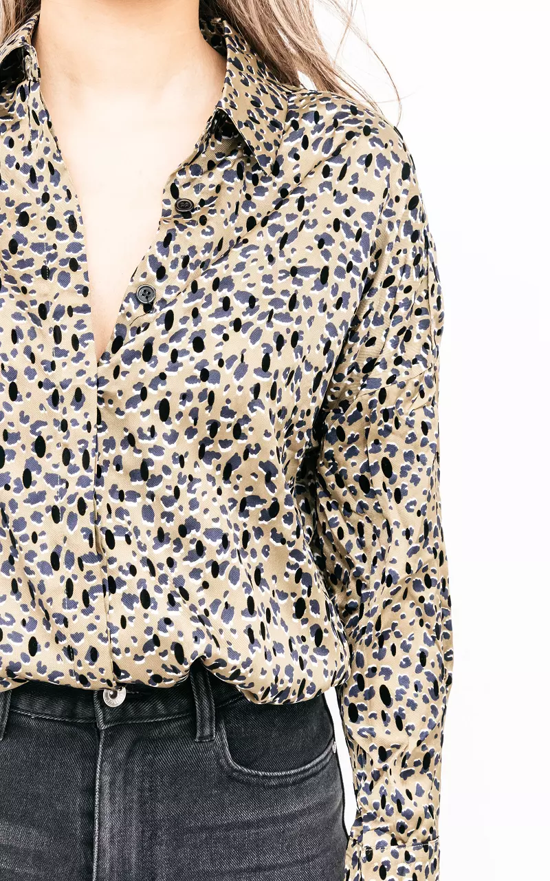 Blouse with print Green Dark Blue
