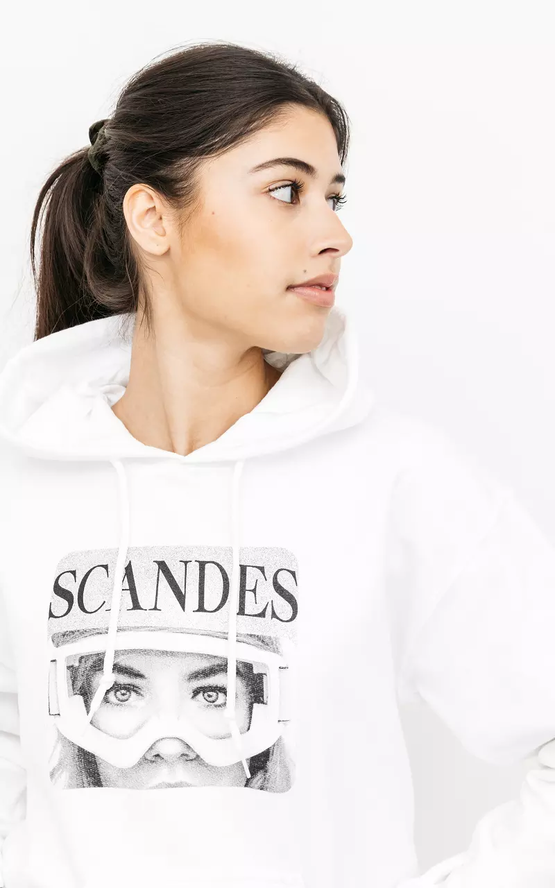Hoodie with print White