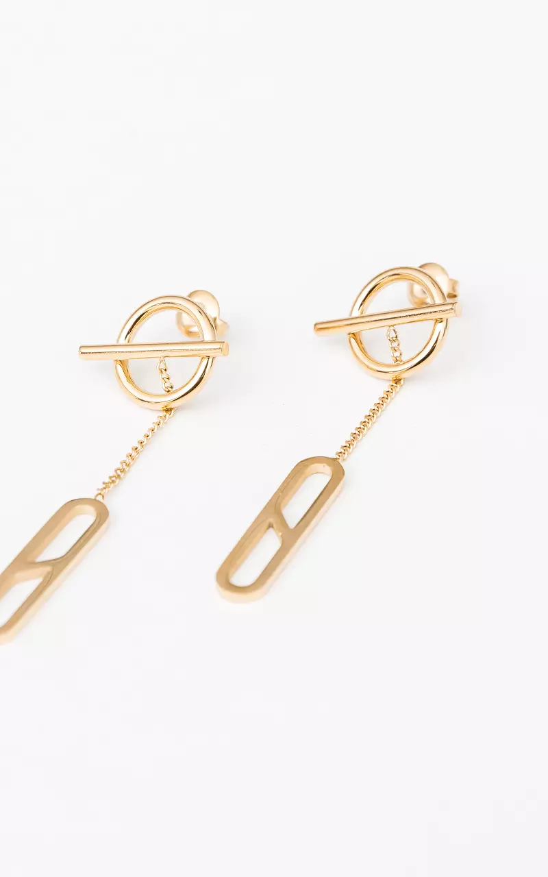 Ohrringe mit Knebelverschluss Gold