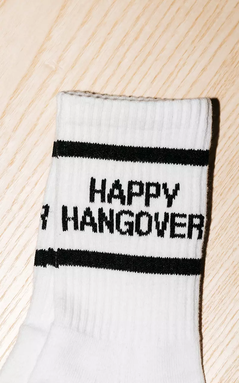 Happy Hangover Socken Weiß Schwarz
