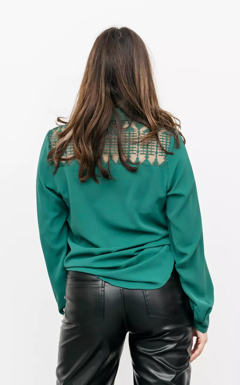 Bluse mit Rückenausschnitt Grün