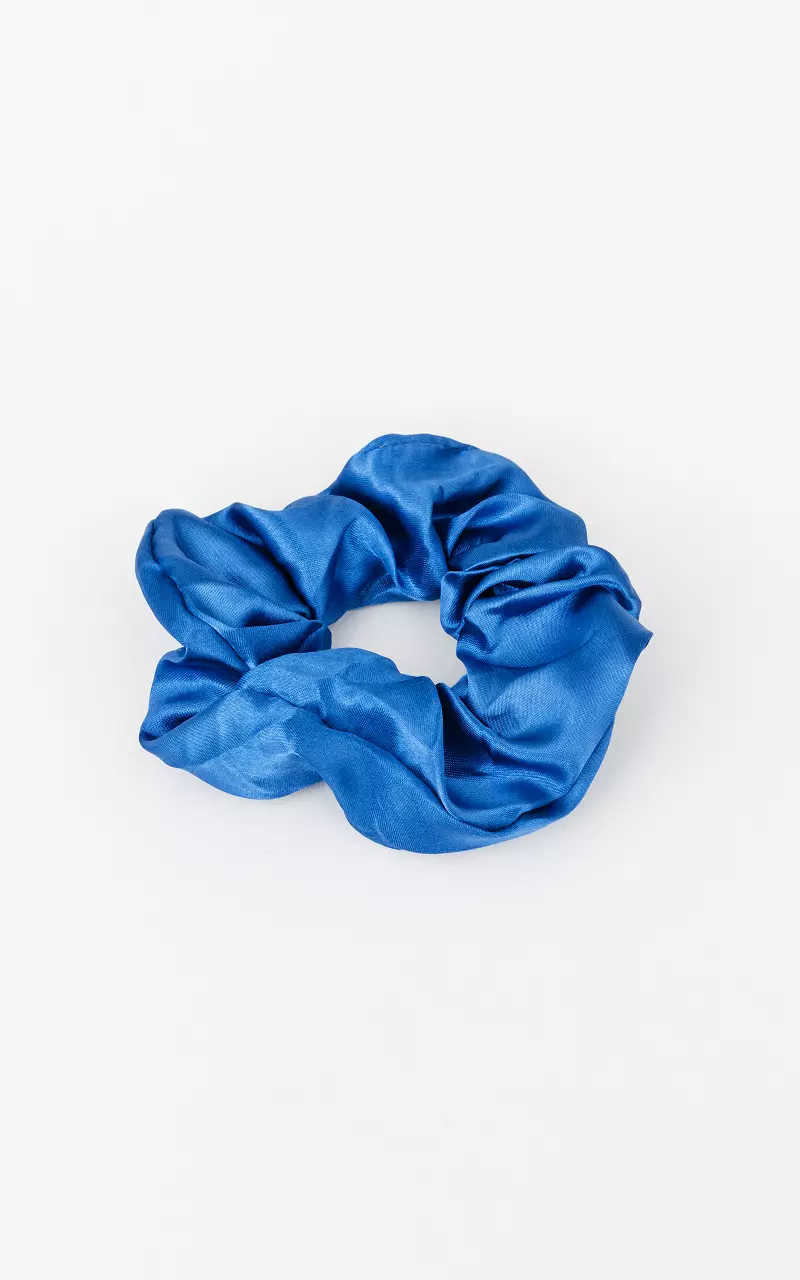 Satin-look scrunchie Blue