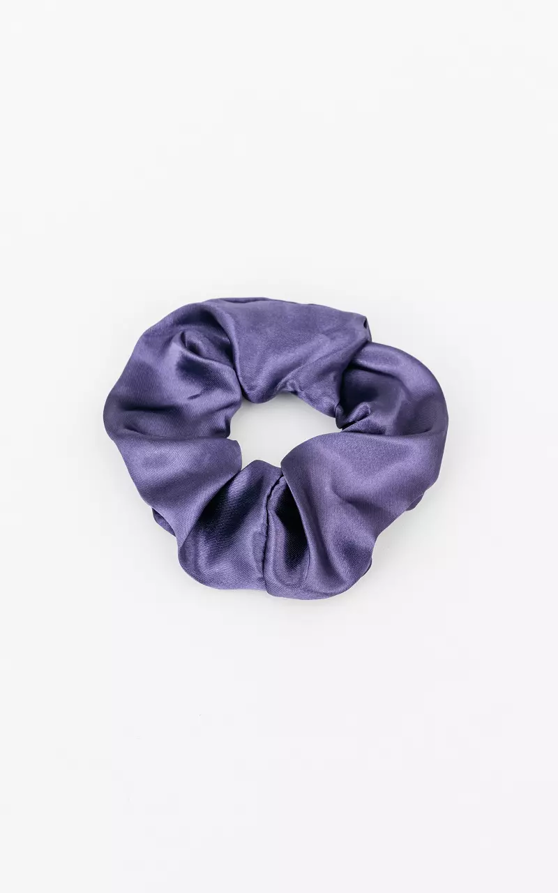 Satin-look scrunchie Dark-Purple