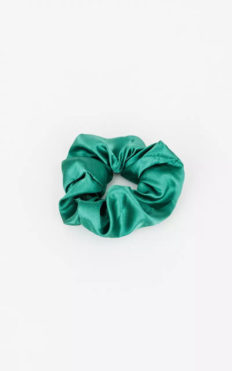 Satin-look scrunchie Dark Green