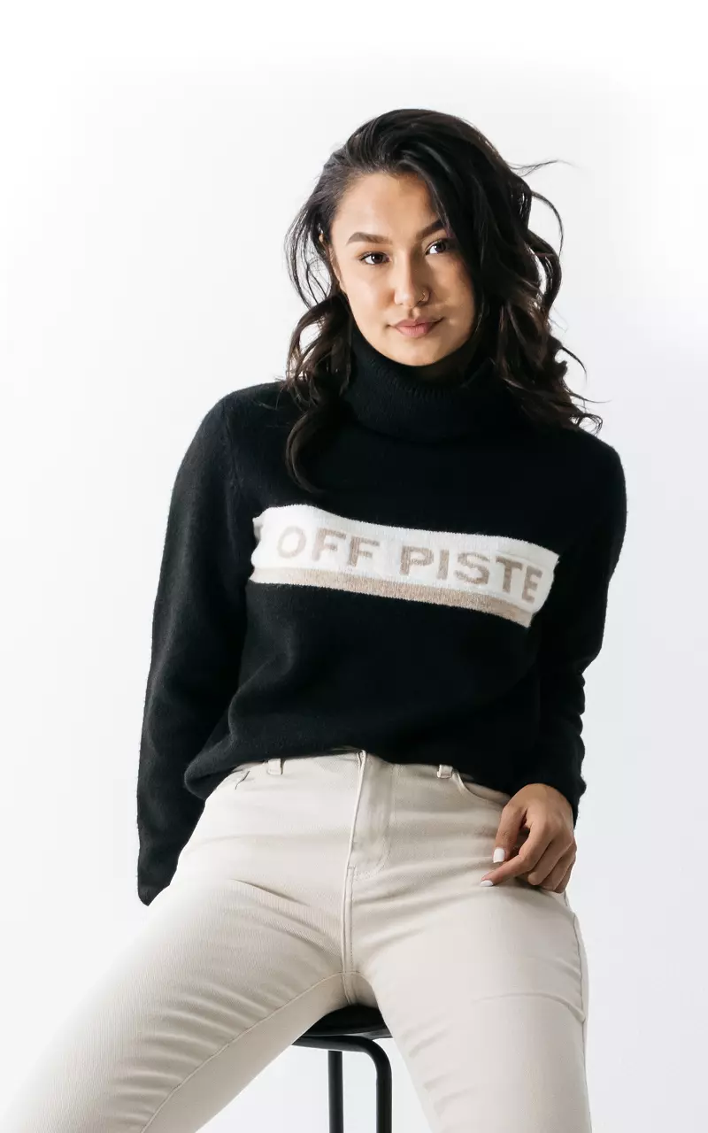 Sweater "Off Pise"  Black Beige