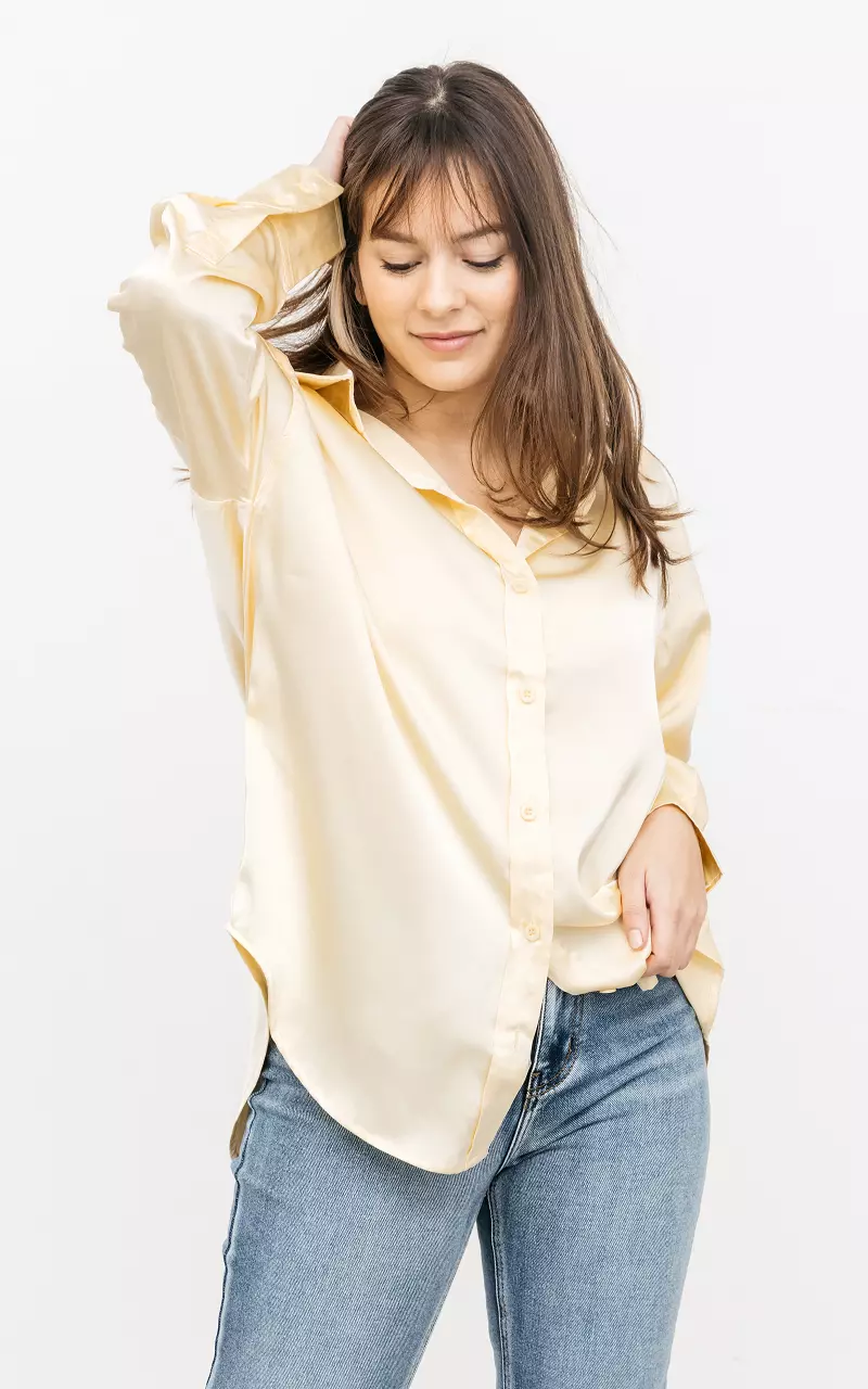 Satin-look blouse Yellow