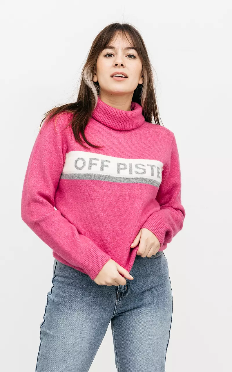 Sweater "Off Piste" Pink White