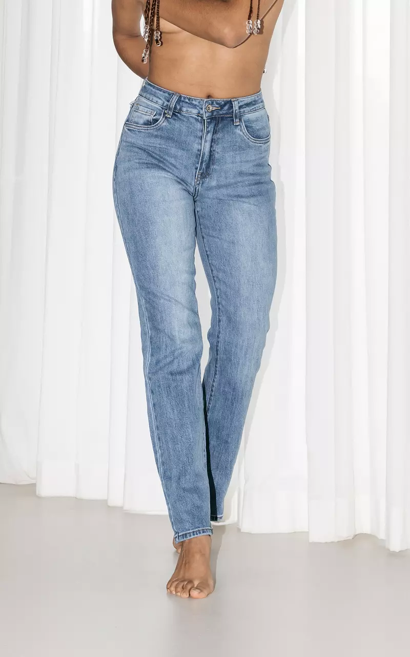 Straight Fit Jeans Hellblau
