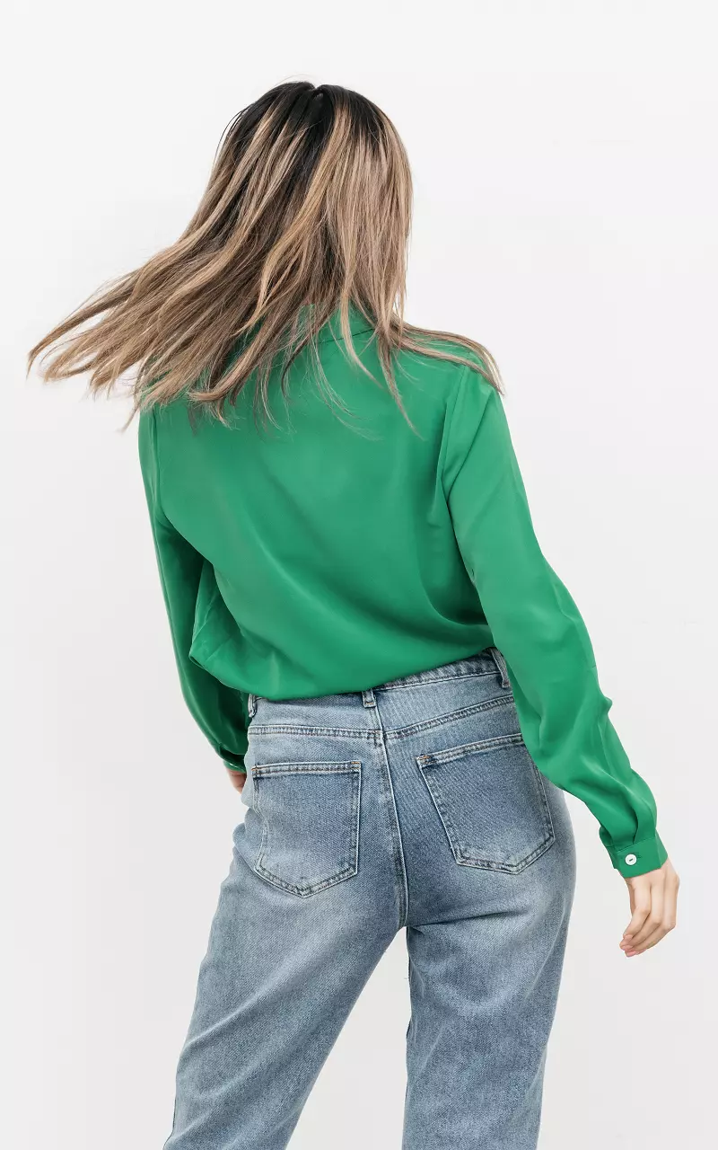 Basic blouse met knoopjes Groen