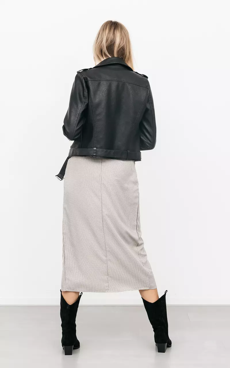 Skirt with print Beige Cognac