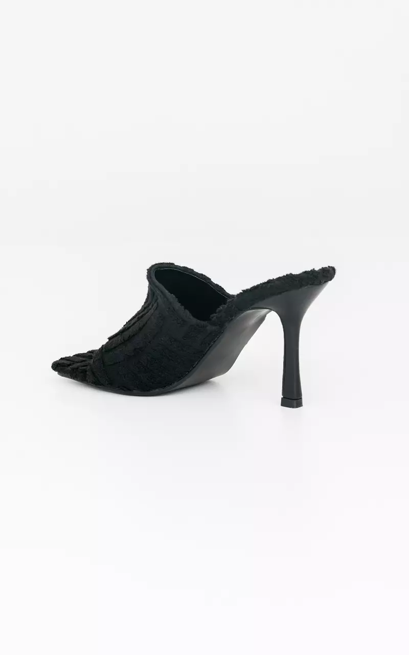 Heels with square nose Black