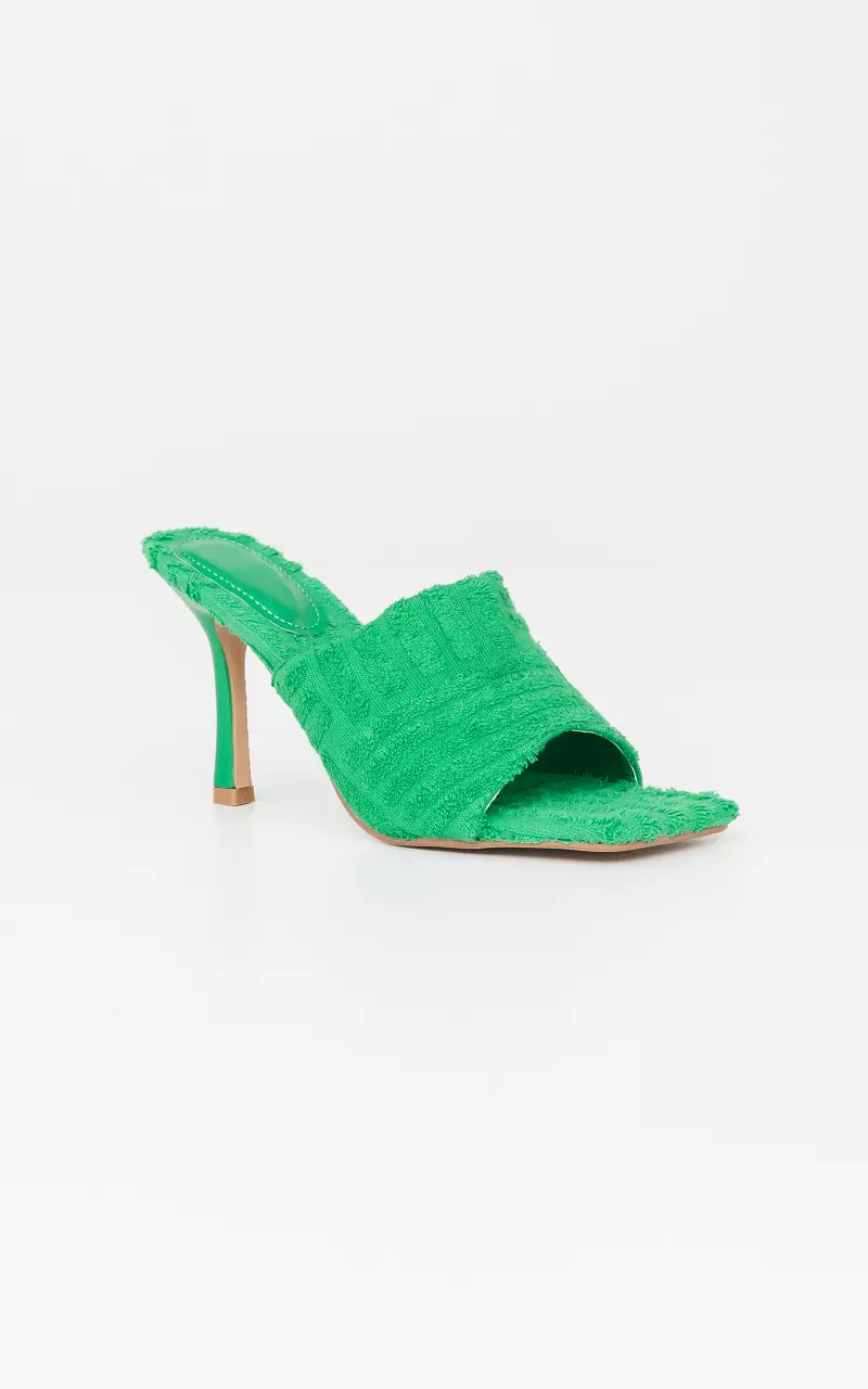 Heels with square nose Green