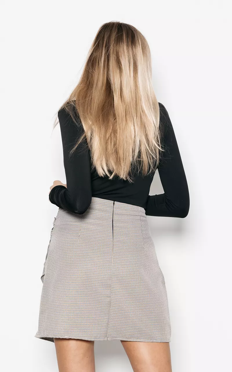 Skirt with print Beige Cognac