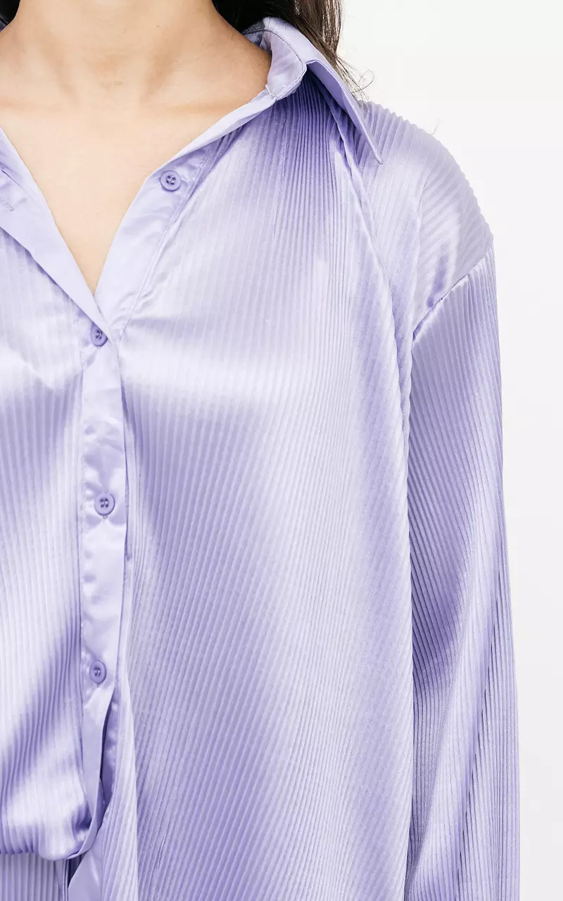 Satin-look blouse Lilac