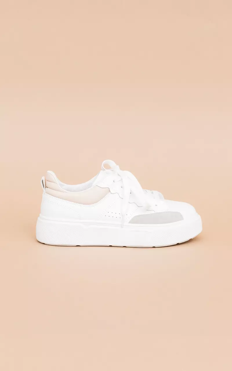 Sneakers with high soles White Light Pink