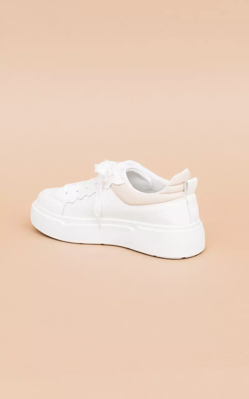 Sneakers with high soles White Light Pink