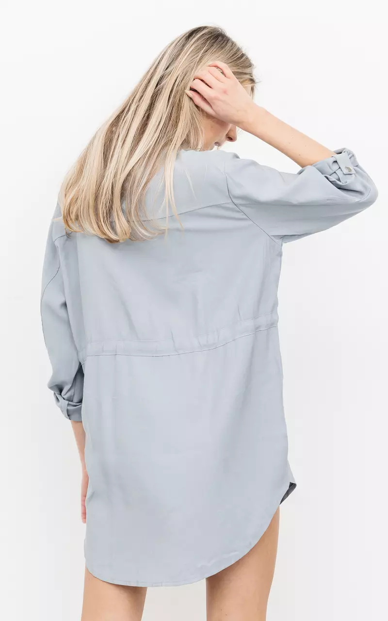 Dress with two breast-pockets Light Blue