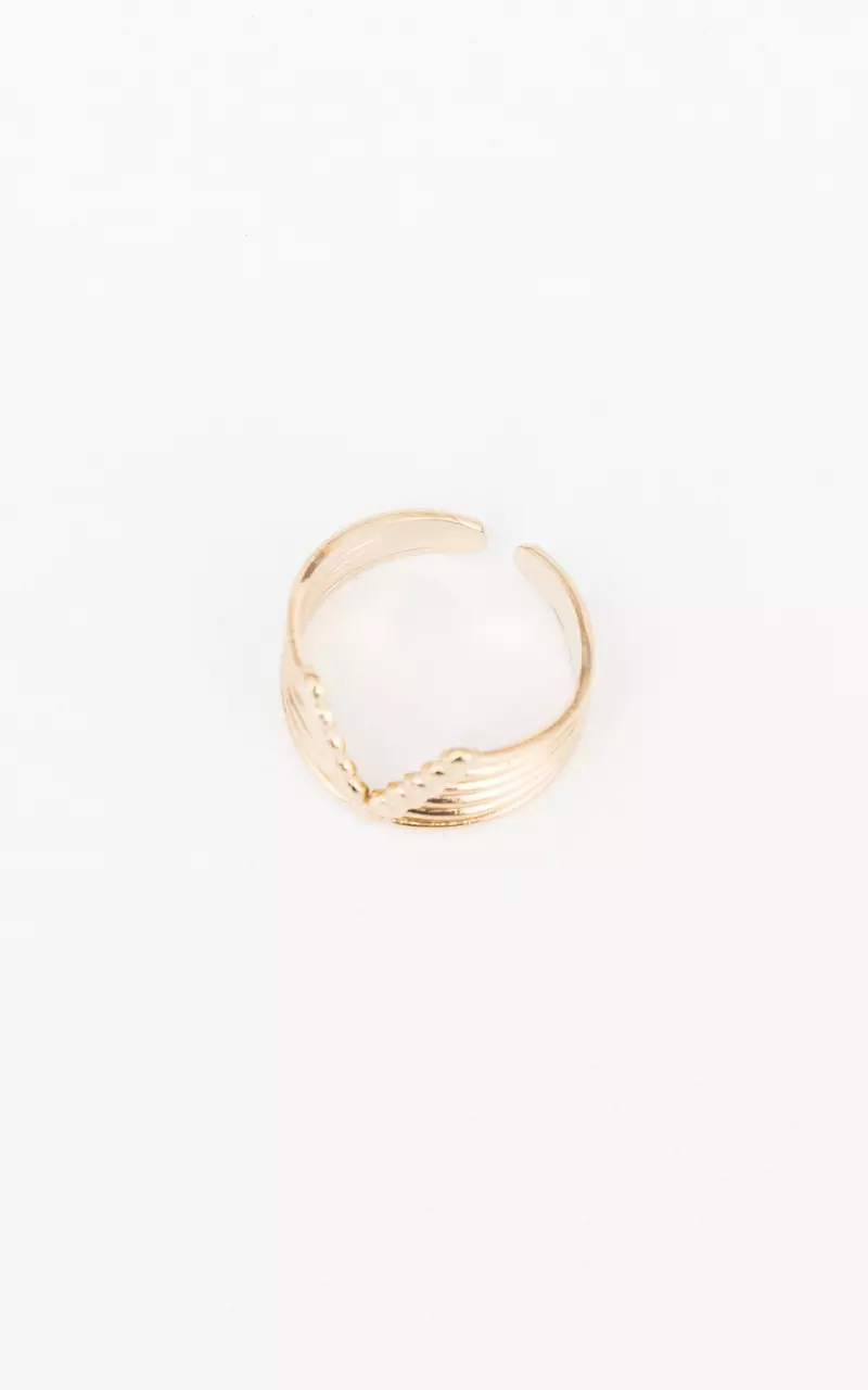 Ring mit Dreieck-Muster Gold