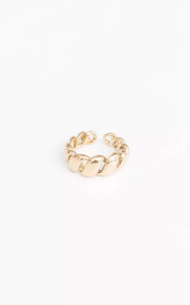 Stainless steel adjustable ring Gold