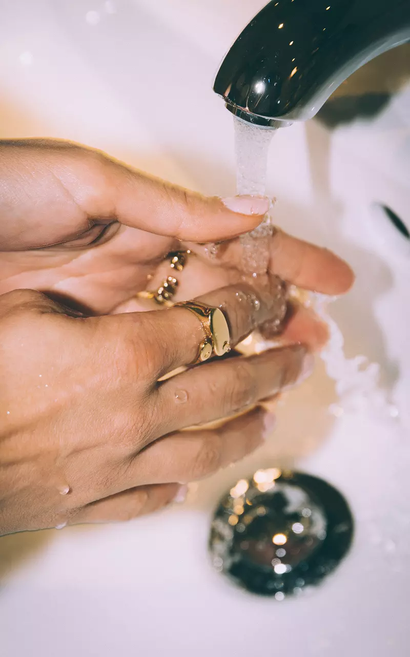 Eleganter Edelstahl Ring Gold