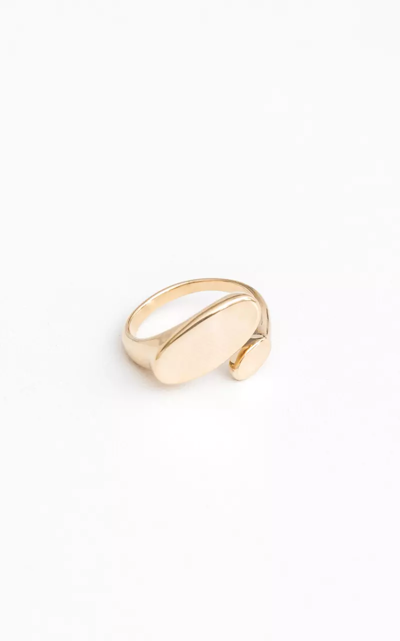 Eleganter Edelstahl Ring Gold