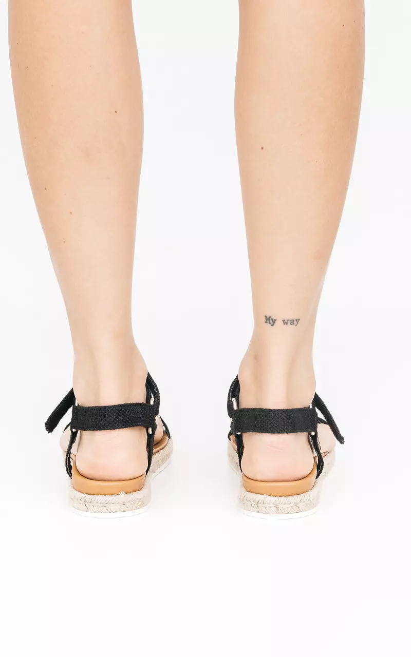 Sandalen mit Klettverschluss Schwarz