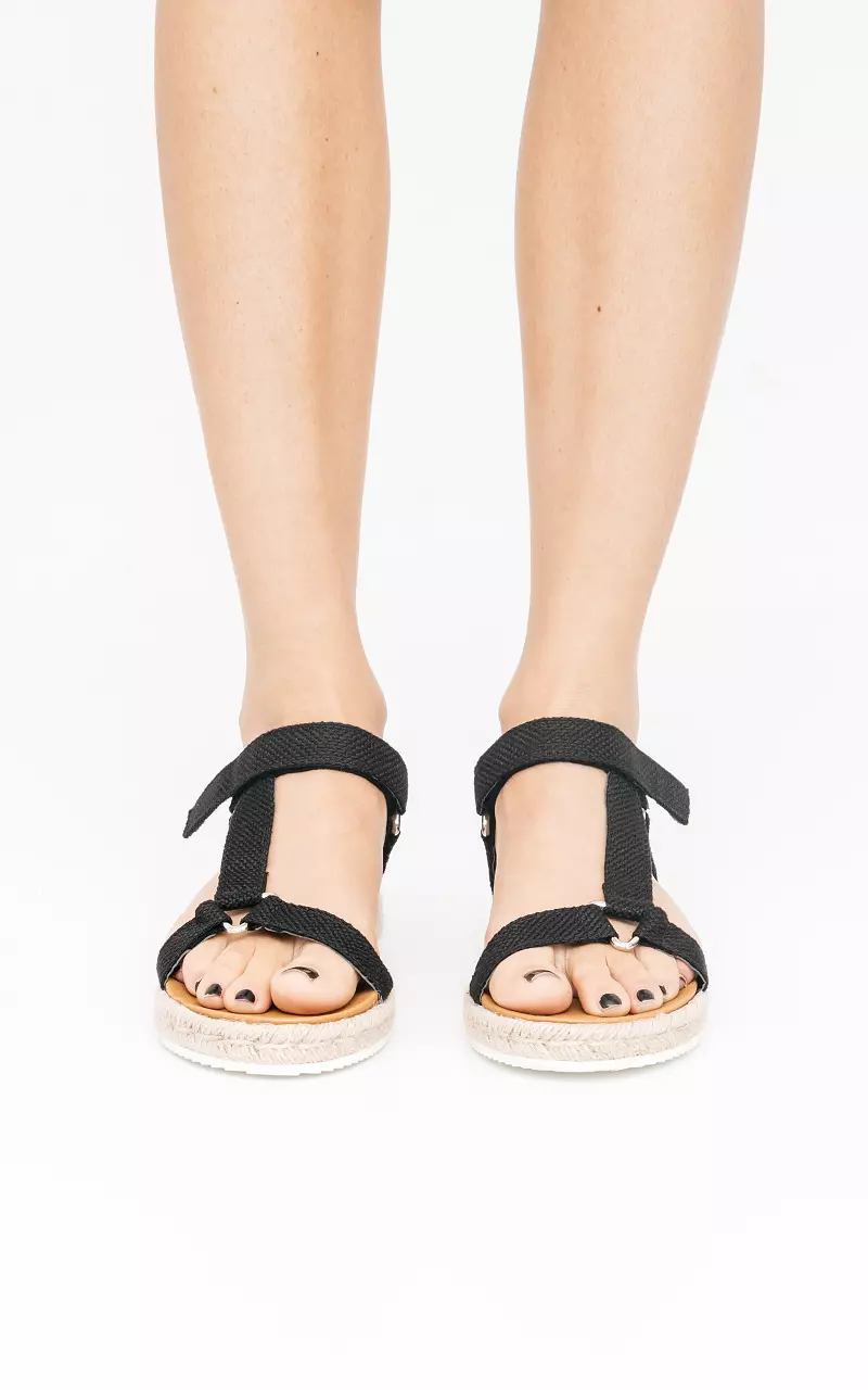 Sandalen mit Klettverschluss Schwarz