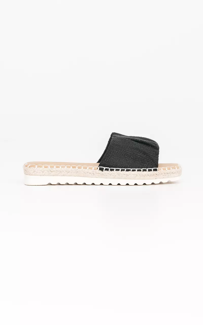 Flip-flops with braided sole Black