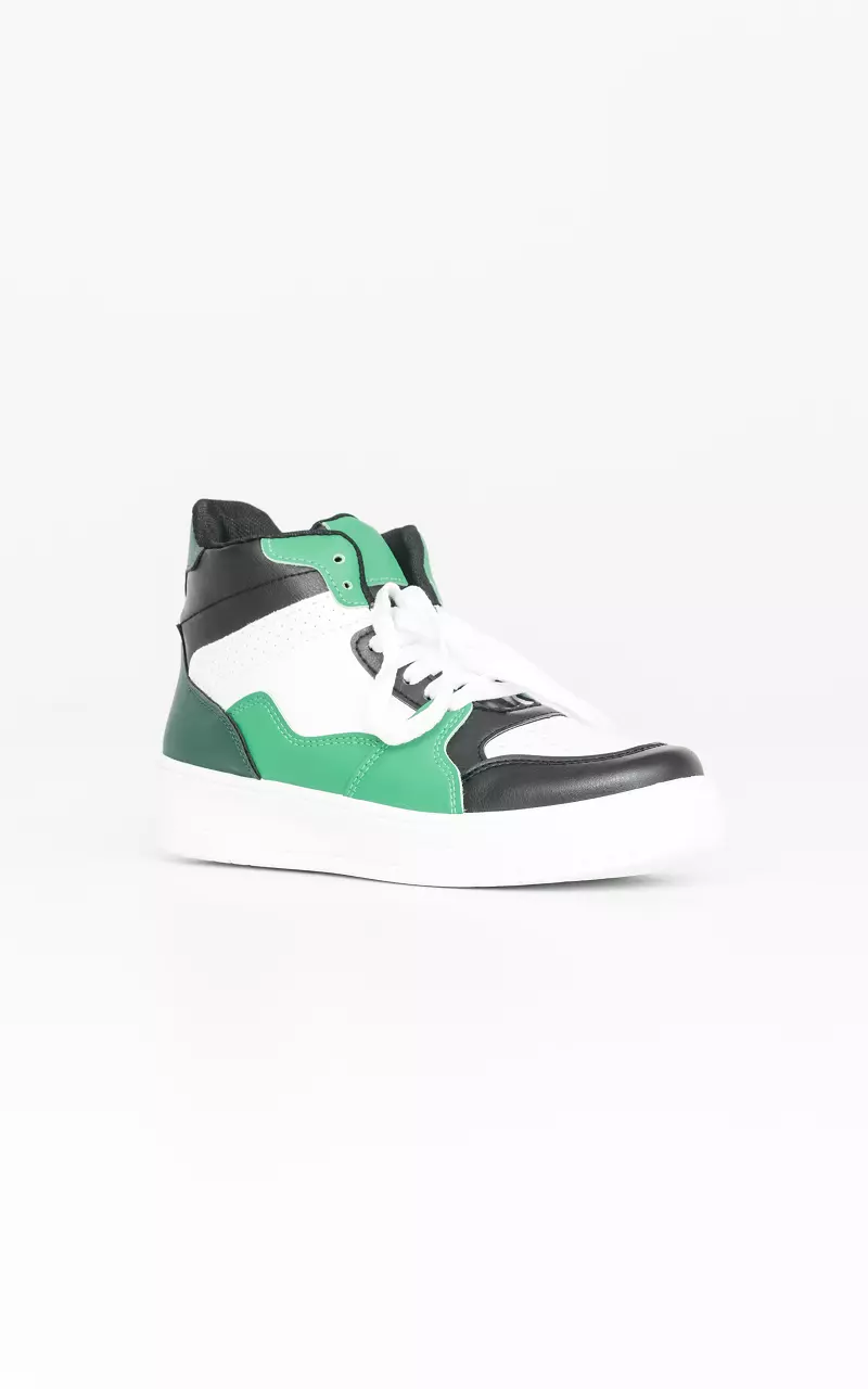 High Top Sneaker Weiß Grün