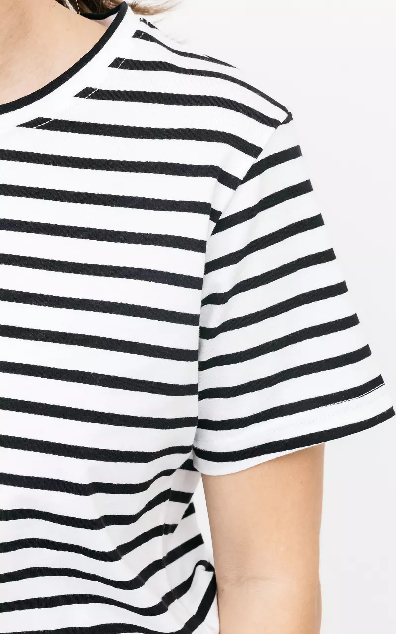 Striped t-shirt White Black