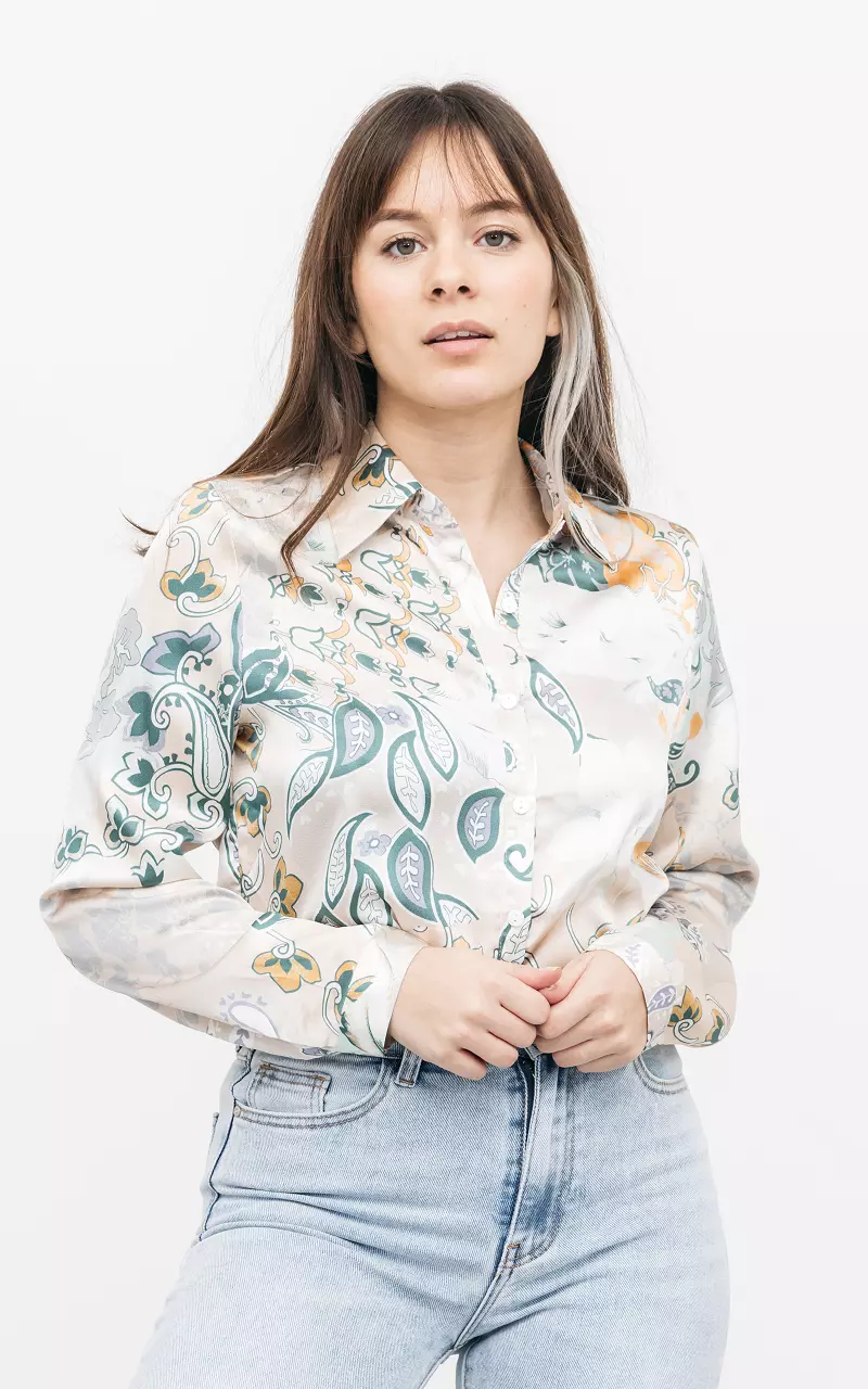Blouse with print Champagne Green