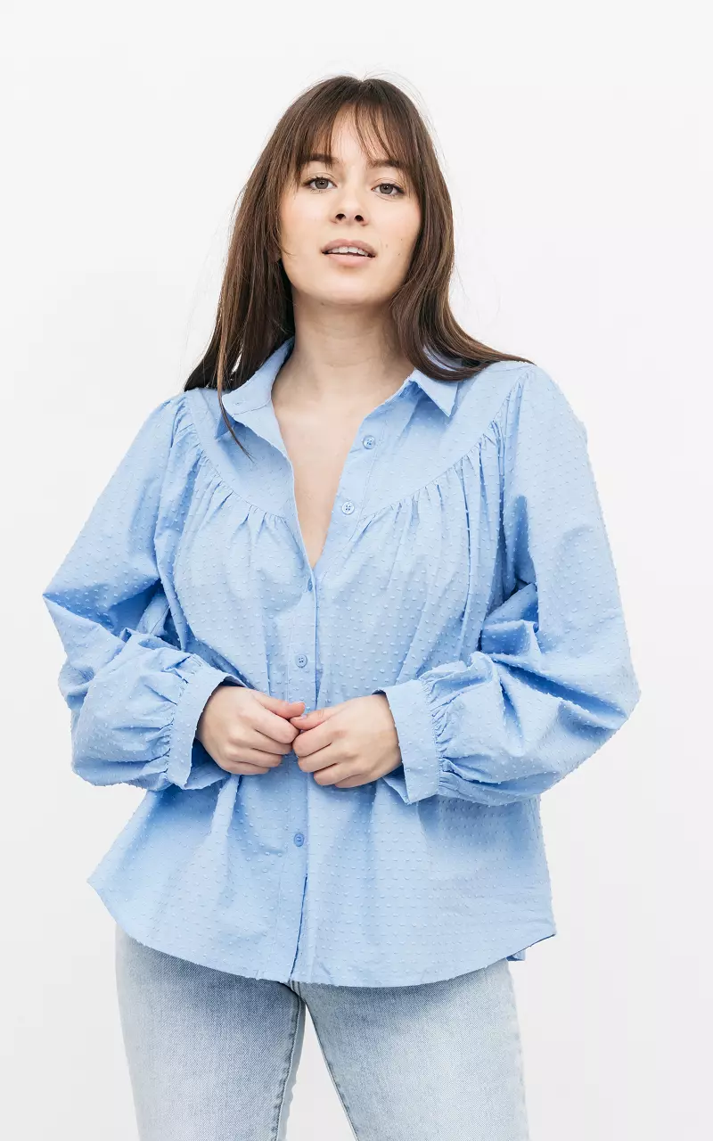 Blouse with buttons Blue