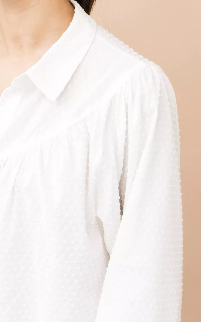 Blouse with buttons White