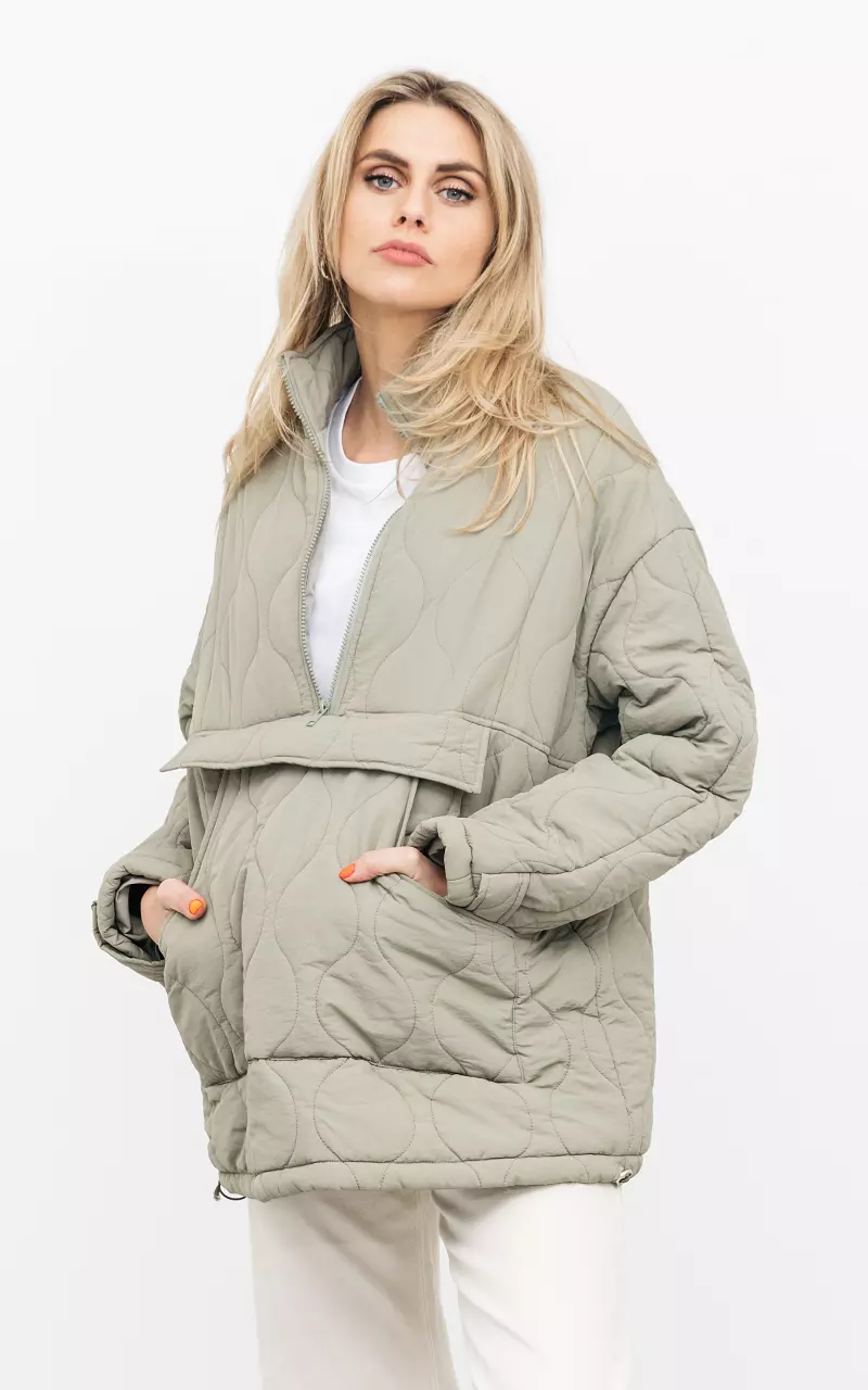 Coat with pouch Light Green