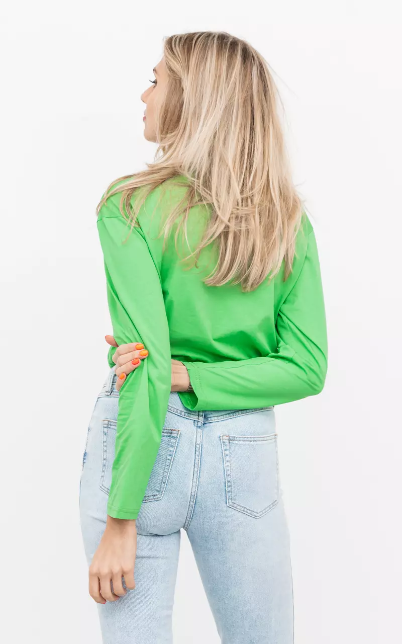 Basic shirt met lange mouwen Groen