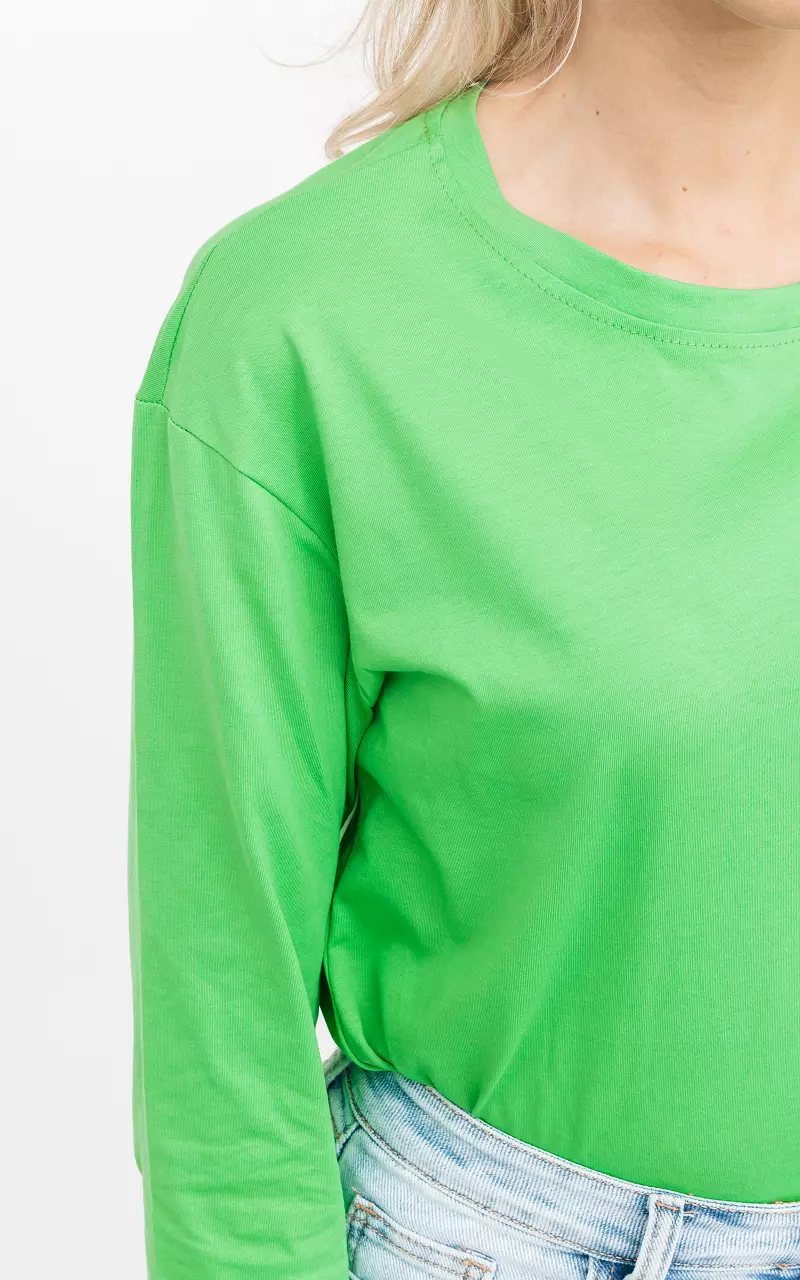 Basic shirt met lange mouwen Groen