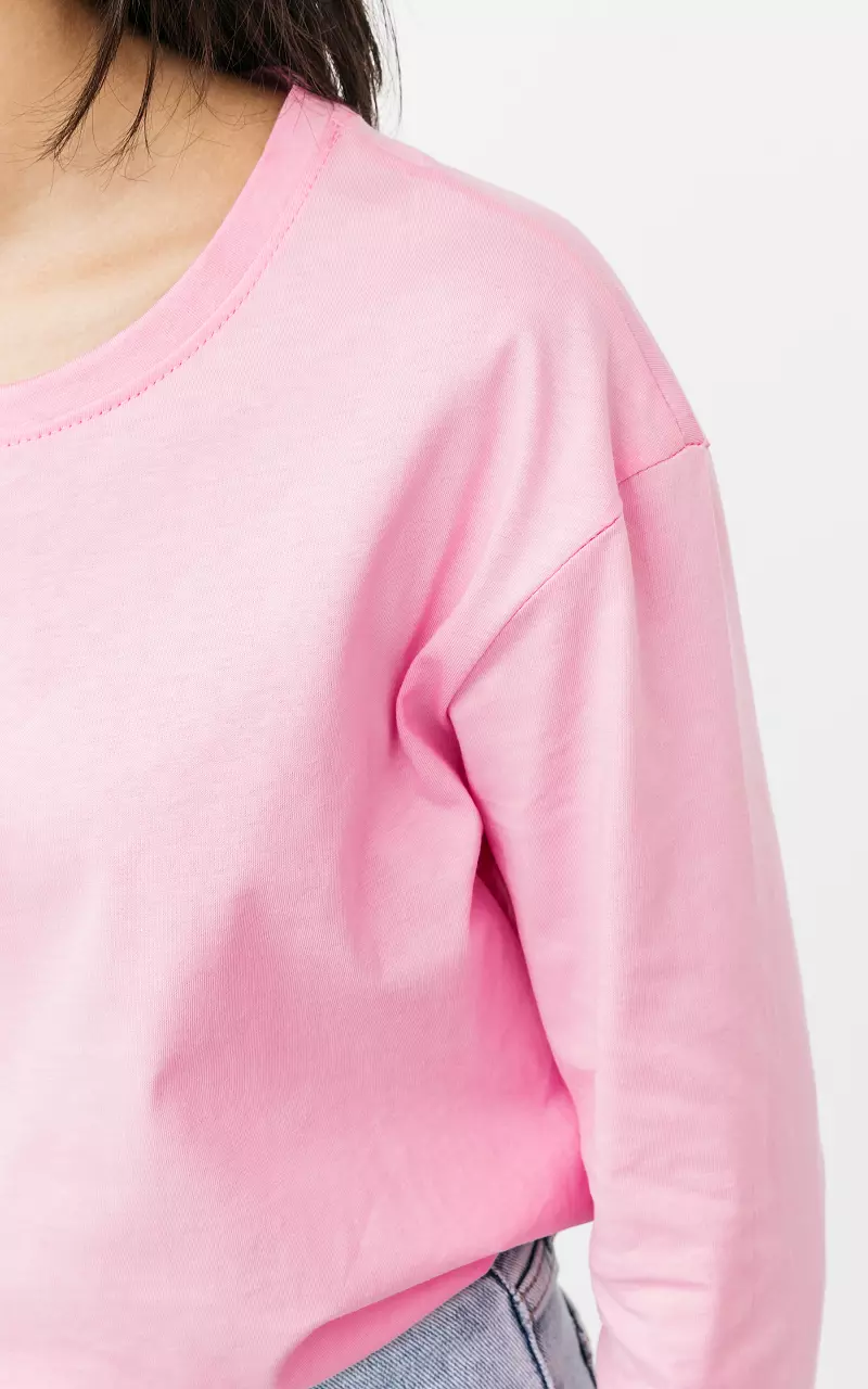 Basic shirt met lange mouwen Roze