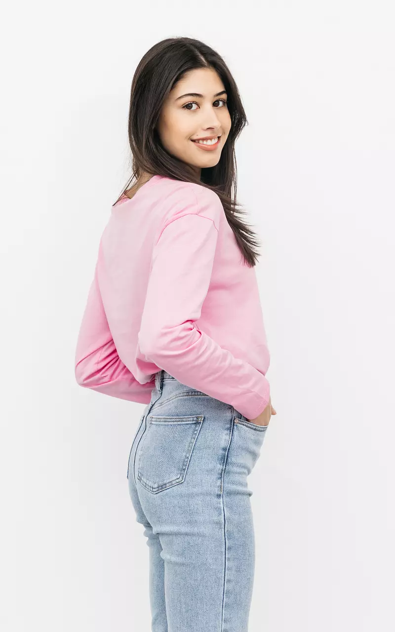 Basicshirt mit Rundhalsausschnitt Pink