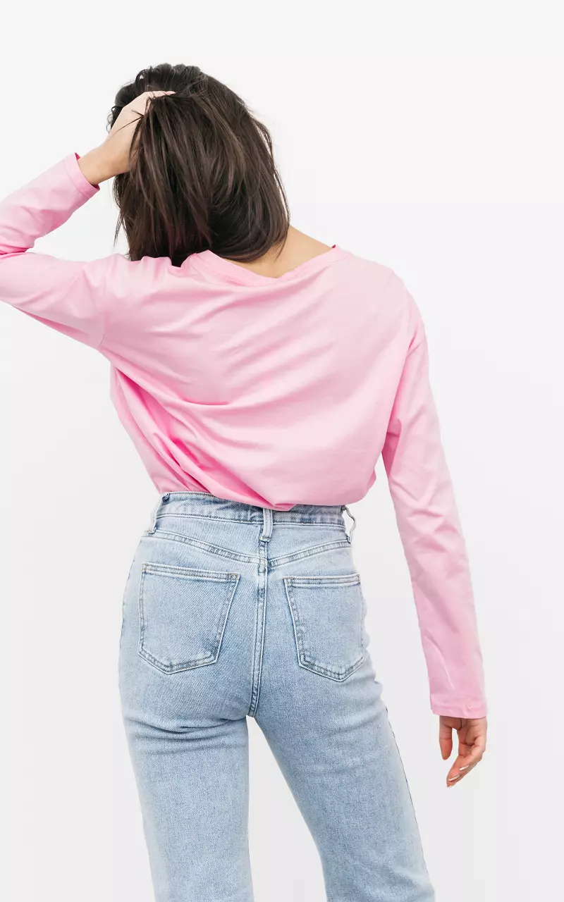 Basic shirt met lange mouwen Roze