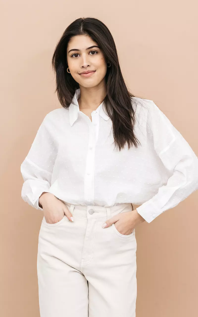 Blouse with buttons White