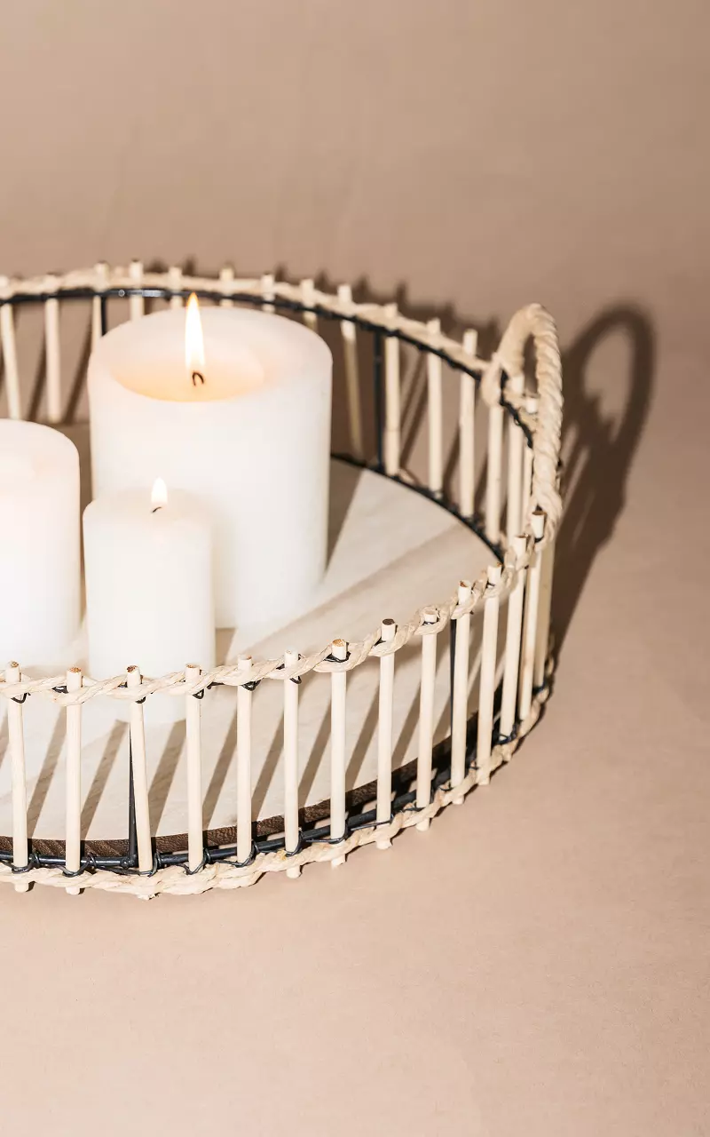 Bamboo round tray Light Brown