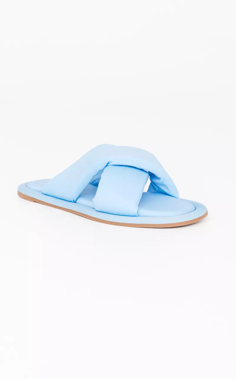 Slipper with wrap-around band Light Blue