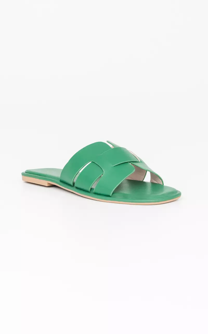 Slippers with soft footbed Green