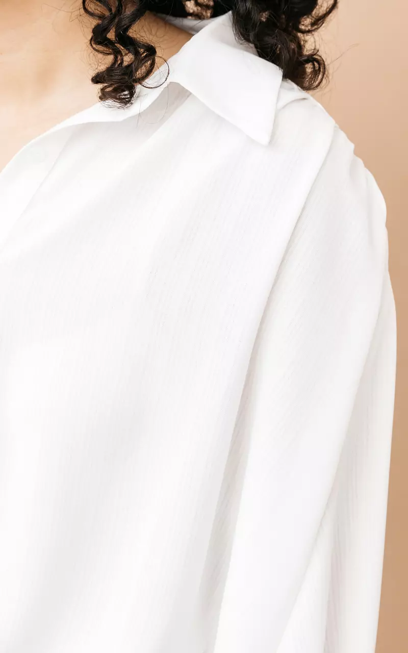 Oversized basic blouse White