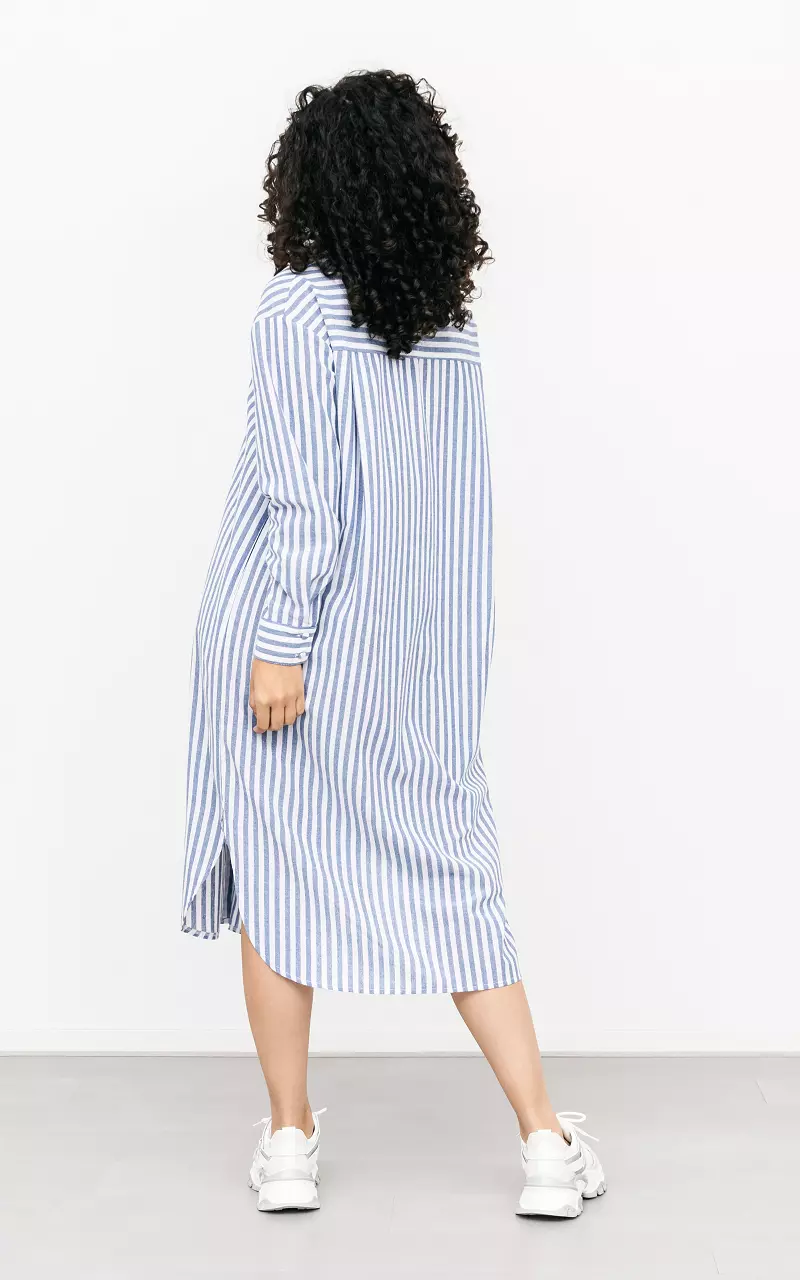 Oversized striped dress Blue White