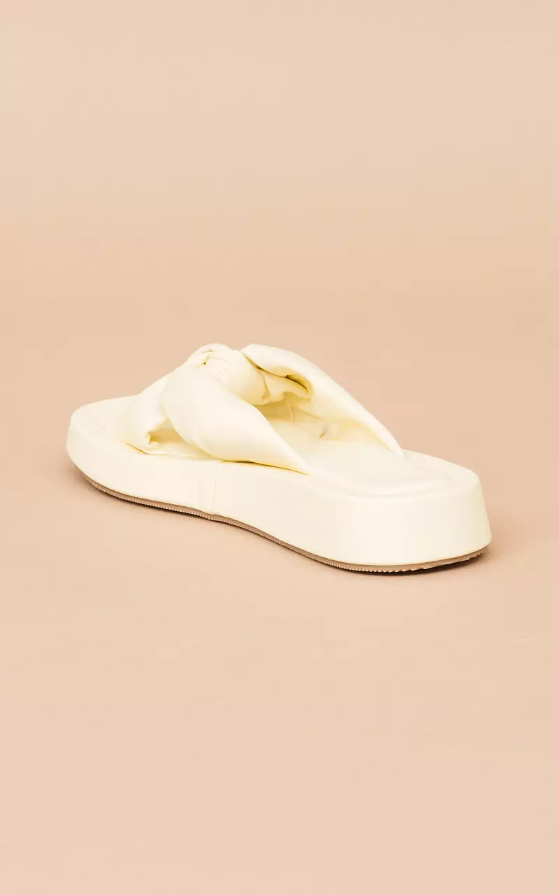 Flip-flops with knot Light Yellow