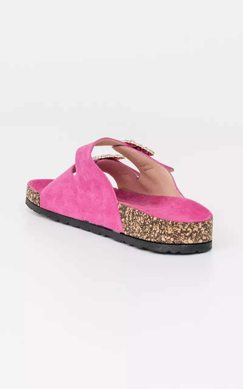 Flip-flops with rhinestones Pink