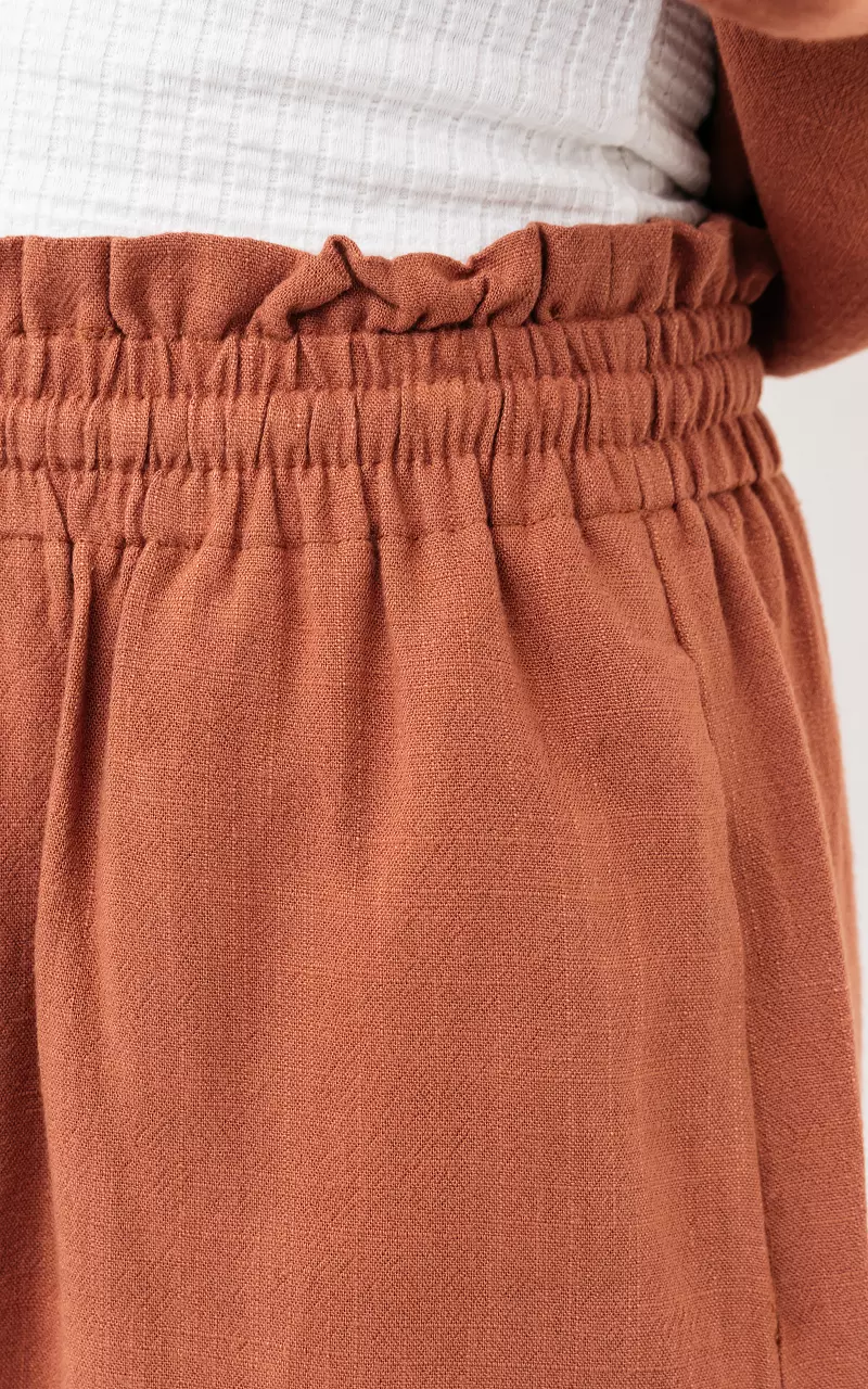 Shorts with drawstring Rust Brown