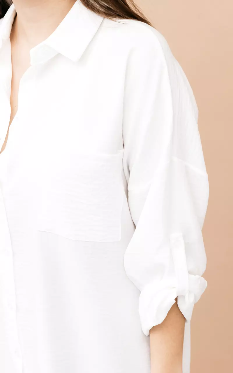 Lässiges Hemdkleid Weiß